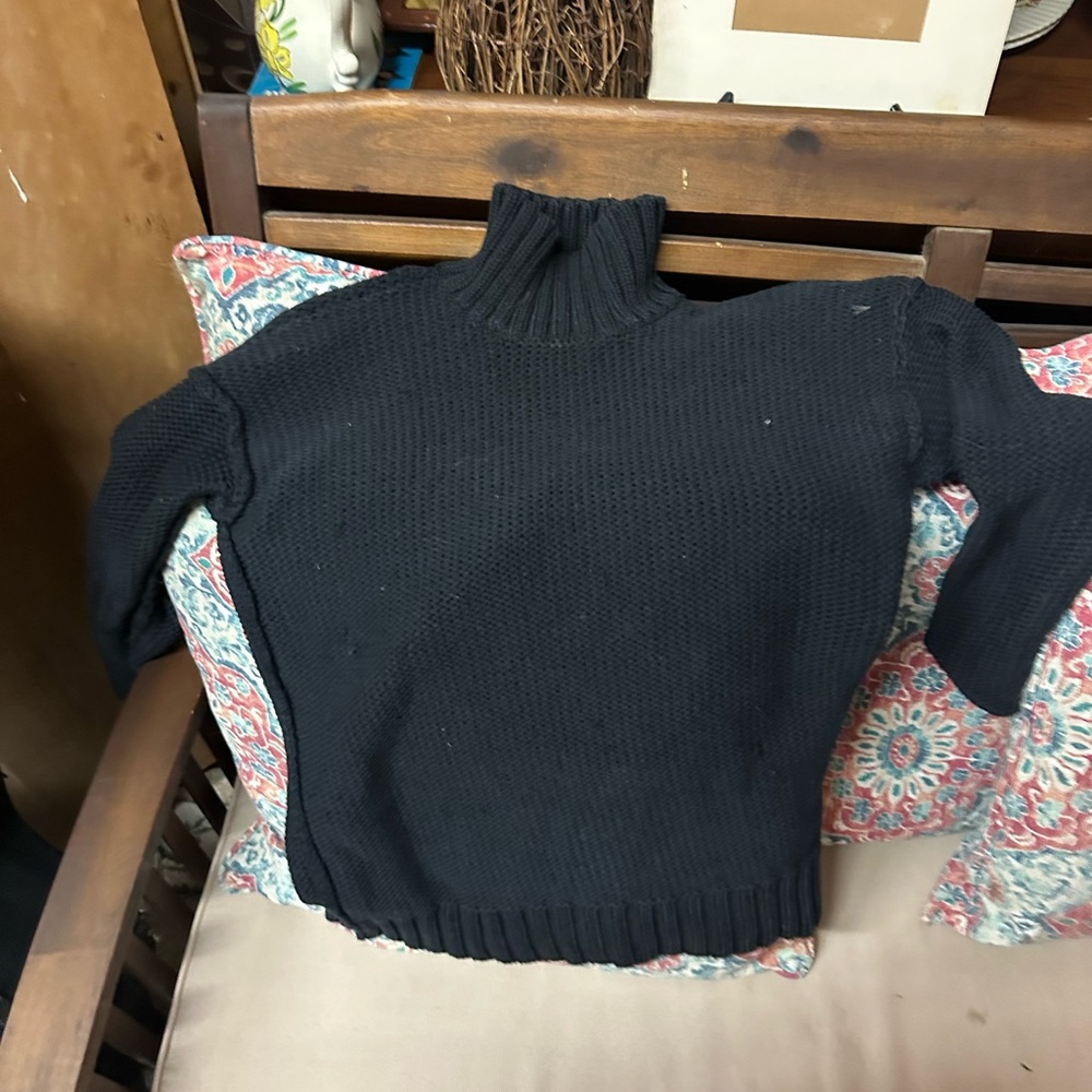 Ralph Lauren Black Cowl Neck Sweater